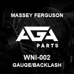 WNI-002 Massey Ferguson GAUGE/BACKLASH | AGA Parts