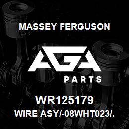 WR125179 Massey Ferguson WIRE ASY/-08WHT023/.31R/ | AGA Parts