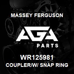 WR125981 Massey Ferguson COUPLER/W/ SNAP RING | AGA Parts