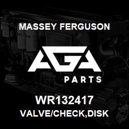 WR132417 Massey Ferguson VALVE/CHECK,DISK | AGA Parts