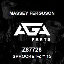 Z87726 Massey Ferguson SPROCKET-Z = 15 | AGA Parts