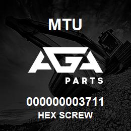 000000003711 MTU HEX SCREW | AGA Parts