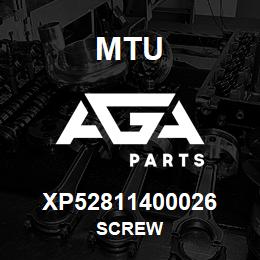 XP52811400026 MTU SCREW | AGA Parts