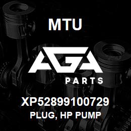 XP52899100729 MTU Plug, HP Pump | AGA Parts