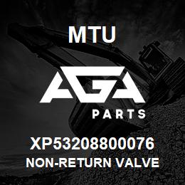 XP53208800076 MTU NON-RETURN VALVE | AGA Parts