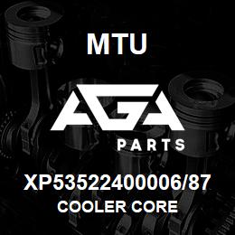 XP53522400006/87 MTU COOLER CORE | AGA Parts