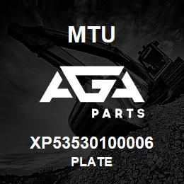 XP53530100006 MTU Plate | AGA Parts