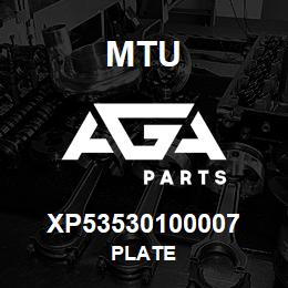 XP53530100007 MTU PLATE | AGA Parts