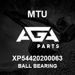 XP54420200063 MTU Ball Bearing | AGA Parts