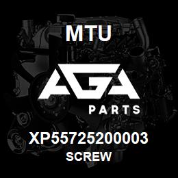 XP55725200003 MTU Screw | AGA Parts