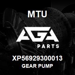 XP56929300013 MTU GEAR PUMP | AGA Parts