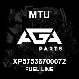 XP57536700072 MTU Fuel Line | AGA Parts