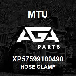 XP57599100490 MTU HOSE CLAMP | AGA Parts