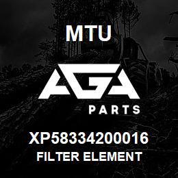 XP58334200016 MTU FILTER ELEMENT | AGA Parts