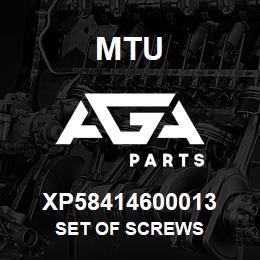 XP58414600013 MTU SET OF SCREWS | AGA Parts