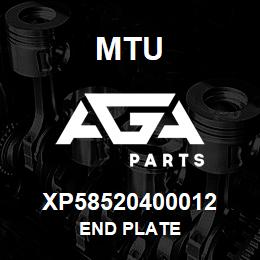 XP58520400012 MTU End Plate | AGA Parts