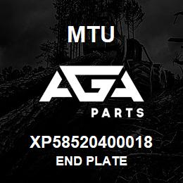 XP58520400018 MTU End Plate | AGA Parts