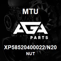 XP58520400022/N20 MTU NUT | AGA Parts