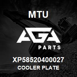 XP58520400027 MTU Cooler Plate | AGA Parts