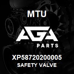 XP58720200005 MTU SAFETY VALVE | AGA Parts