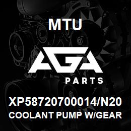 XP58720700014/N20 MTU COOLANT PUMP W/GEAR | AGA Parts