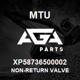 XP58736500002 MTU NON-RETURN VALVE | AGA Parts