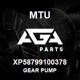 XP58799100378 MTU GEAR PUMP | AGA Parts