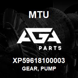 XP59618100003 MTU Gear, Pump | AGA Parts