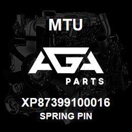 XP87399100016 MTU Spring Pin | AGA Parts