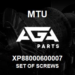 XP88000600007 MTU SET OF SCREWS | AGA Parts