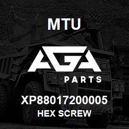 XP88017200005 MTU HEX SCREW | AGA Parts