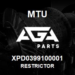 XPD0399100001 MTU Restrictor | AGA Parts