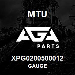 XPG0200500012 MTU GAUGE | AGA Parts