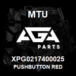 XPG0217400025 MTU PUSHBUTTON RED | AGA Parts