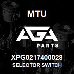 XPG0217400028 MTU SELECTOR SWITCH | AGA Parts