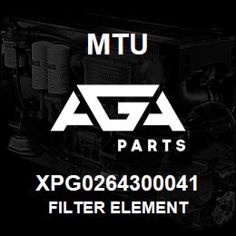 XPG0264300041 MTU FILTER ELEMENT | AGA Parts