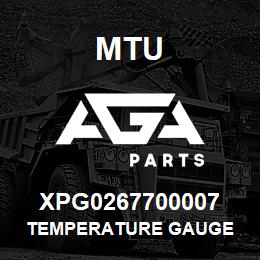 XPG0267700007 MTU TEMPERATURE GAUGE | AGA Parts