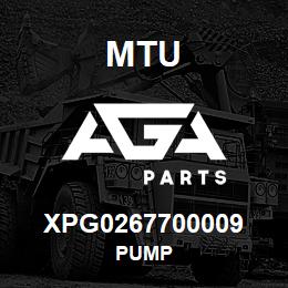 XPG0267700009 MTU PUMP | AGA Parts