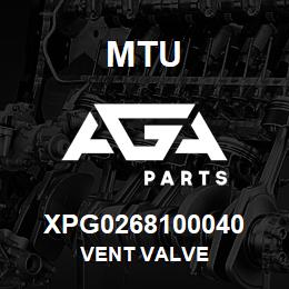 XPG0268100040 MTU VENT VALVE | AGA Parts