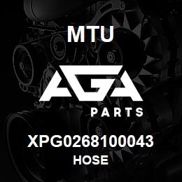 XPG0268100043 MTU HOSE | AGA Parts