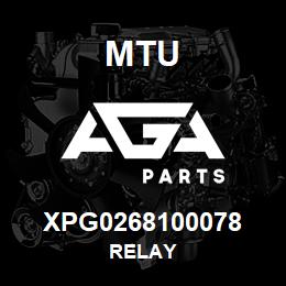 XPG0268100078 MTU RELAY | AGA Parts