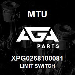 XPG0268100081 MTU LIMIT SWITCH | AGA Parts