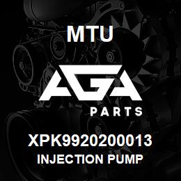 XPK9920200013 MTU INJECTION PUMP | AGA Parts