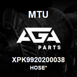 XPK9920200038 MTU Hose* | AGA Parts