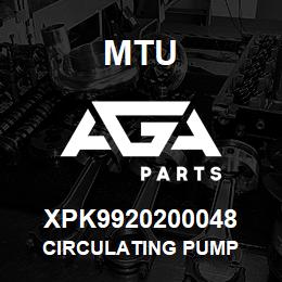 XPK9920200048 MTU CIRCULATING PUMP | AGA Parts