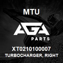 XT0210100007 MTU Turbocharger, Right | AGA Parts