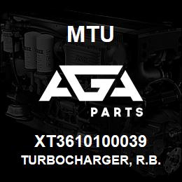 XT3610100039 MTU Turbocharger, R.B. | AGA Parts