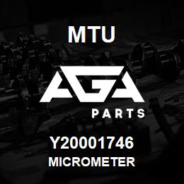 Y20001746 MTU MICROMETER | AGA Parts