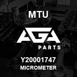 Y20001747 MTU MICROMETER | AGA Parts