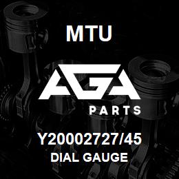 Y20002727/45 MTU DIAL GAUGE | AGA Parts